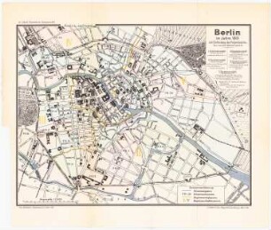 Stadtplan von Berlin im Jahre 1851: Stadtplan mit Polizeibezirken 1:15000