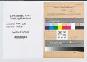 Entnazifizierung Heinrich Koeller, geb. 13.04.1921 (Fuersorger)