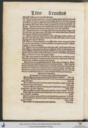 Ea de quibus in hoc secundo libro tractatur
