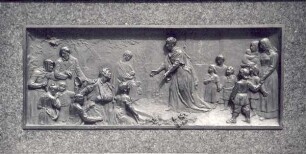 Denkmal des Grafregenten Ernst zur Lippe, Sockelrelief. Detmold, Schlossplatz. Papierabzug