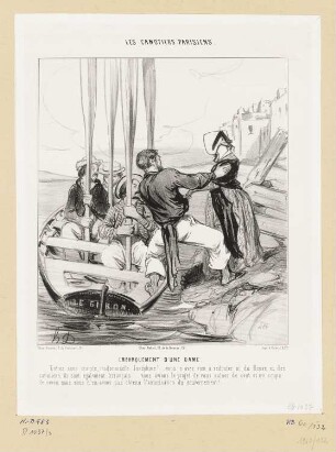 Embarquement d'une dame, Blatt 15 der Folge "Les Canotiers parisiens“