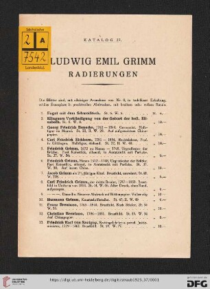 Katalog Nr. 37 (Nr. 1 - 67)