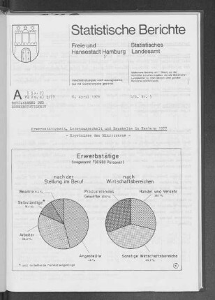 Erwerbstätigkeit, Lebensunterhalt und Haushalte in Hamburg 1977 : Lfd. Nr. 5
