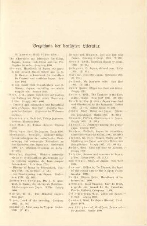 Verzeichnis der benützten Literatur