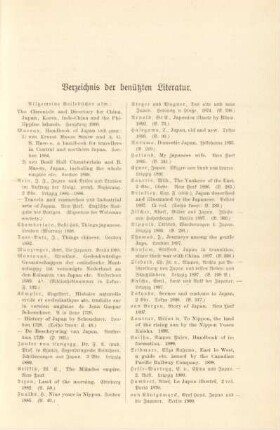 Verzeichnis der benützten Literatur