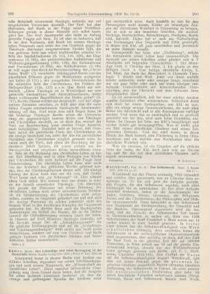 289-290 [Rezension] Kähler, Martin, Der Lebendige