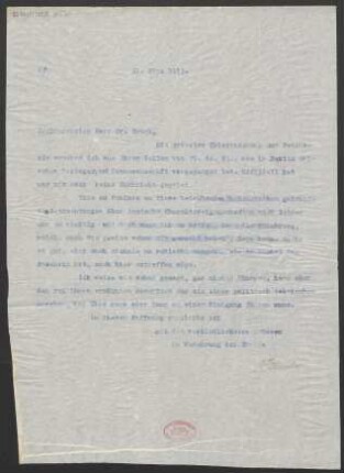 Brief an Max Bruch : 31.03.1913