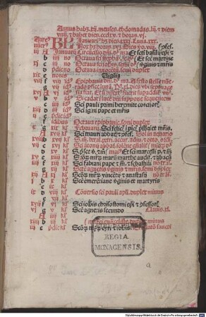 Breviarium Romanum : [1-4], [1]. Kalendarium