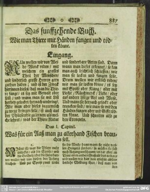Das funffzehende Buch. Wie man Thiere mit Häden fangen und tödten könne