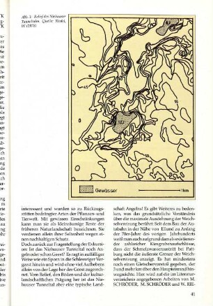 Abb. 1: Relief des Niehuuser Tunneltales. Quelle: Riedel, W. (1978)