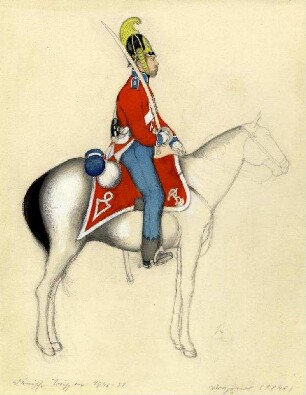 Uniformbild, Dragoner der dänischen Armee (1848-1851)