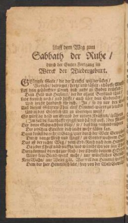 Auf dem Weg zum Sabbath der Ruhe ...