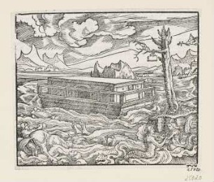 Arche Noah, aus: Martin Luther, "Biblia: Das ist: Die gantze heilige Schrifft: Deudsch", Wittenberg 1561, S. 4 verso