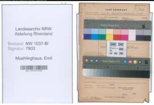Entnazifizierung Emil Muehlinghaus , geb. 24.07.1889 (Angestellter)