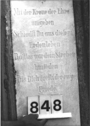 Grabstein 848 (Detailaufnahme 3)