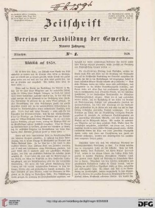 Rückblick auf 1858