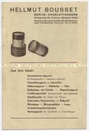 Kinotechnische Apparate und Zubehör