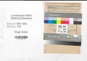 Entnazifizierung Erwin Kluge , geb. 27.01.1907 (Landwirt)