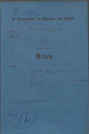 Patent des August Han, Musiklehrer in Esslingen, auf eine Einrichtung sogenannter Akkordplatten für das Spiel auf dem Harmonium