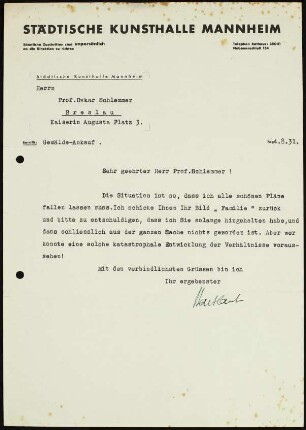 Sehr geehrter Herr Prof. Schlemmer! Die Situation ist so,...