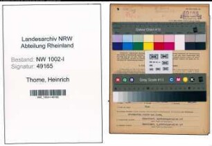 Entnazifizierung Heinrich Thome, geb. 18.01.1902 (Lagerhalter)