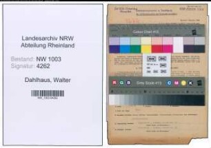 Entnazifizierung Walter Dahlhaus , geb. 04.04.1913 (Farbmeister)