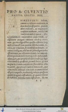 Pro A. Cluentio Habito Oratio