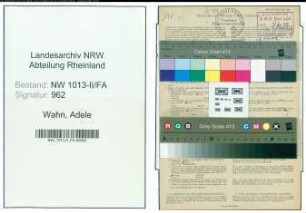Entnazifizierung Adele Wahn , geb. 01.04.1869 (Haendlerin)