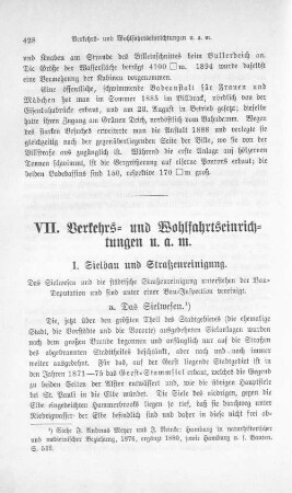 1. Sielbau und Straßenreinigung.