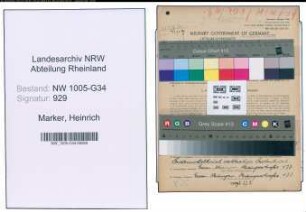 Entnazifizierung Heinrich Marker , geb. 11.01.1885 ()