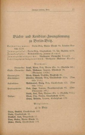 Bäcker- und Konditor-Zwangsinnung zu Berlin-Britz