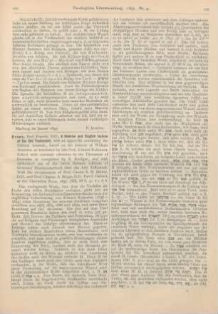101-103 [Rezension] Brown, Francis, A Hebrew and English lexicon of the Old Testament, with an appendix containing the biblical Aramaic, based on the lexicon of William Gesenius as translated by Edward Robinson. Part I