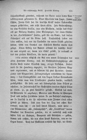 Die nichtsnutzige Kritik. Henriette Sontag.