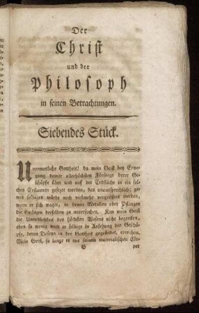 Siebendes Stück.