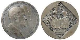 Medaille auf die silberne Hochzeit von Johannes und Malwine Einbeck