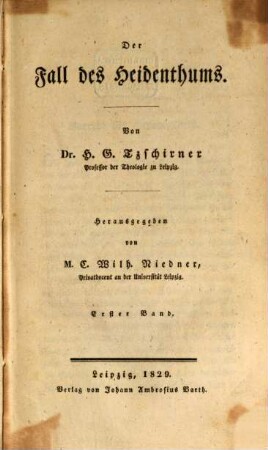 Der Fall des Heidenthums, 1