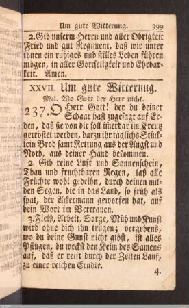Um gute Witterung.