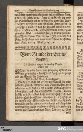 Vom Stande der Erniedrigung.