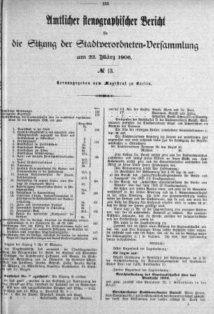No. 13, 22. März 1906