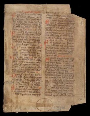 Breviarium monasticum (Fragment)
