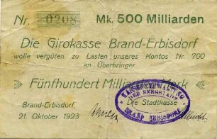 Gutschein - 500 Milliarden Mark