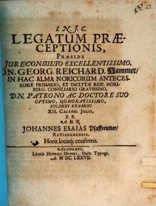 Legatum praeceptionis