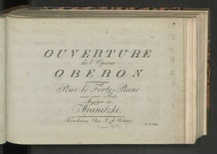 Ouverture de l'opera Oberon : arr. pour le fortepiano avec une flute
