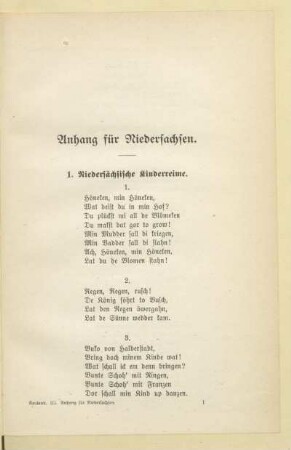 Anhang für Niedersachsen
