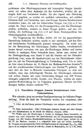 § 6. Unendliche Gruppen linearer Substitutionen einer Veränderlichen.