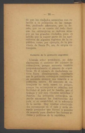 Aumento de la población argentina