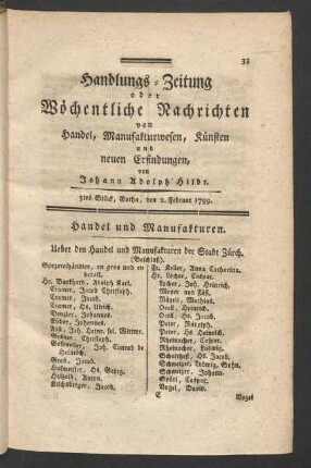 5tes Stück, Gotha, den 2. Februar 1799.