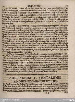 AUCTARIUM III. TENTAMINIS.
