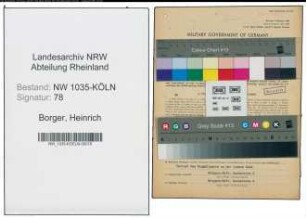 Entnazifizierung Heinrich Borger , geb. 17.07.1902 (Arbeiter)