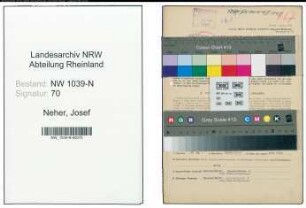 Entnazifizierung Josef Neher , geb. 04.03.1899 (Amtsgehilfe)